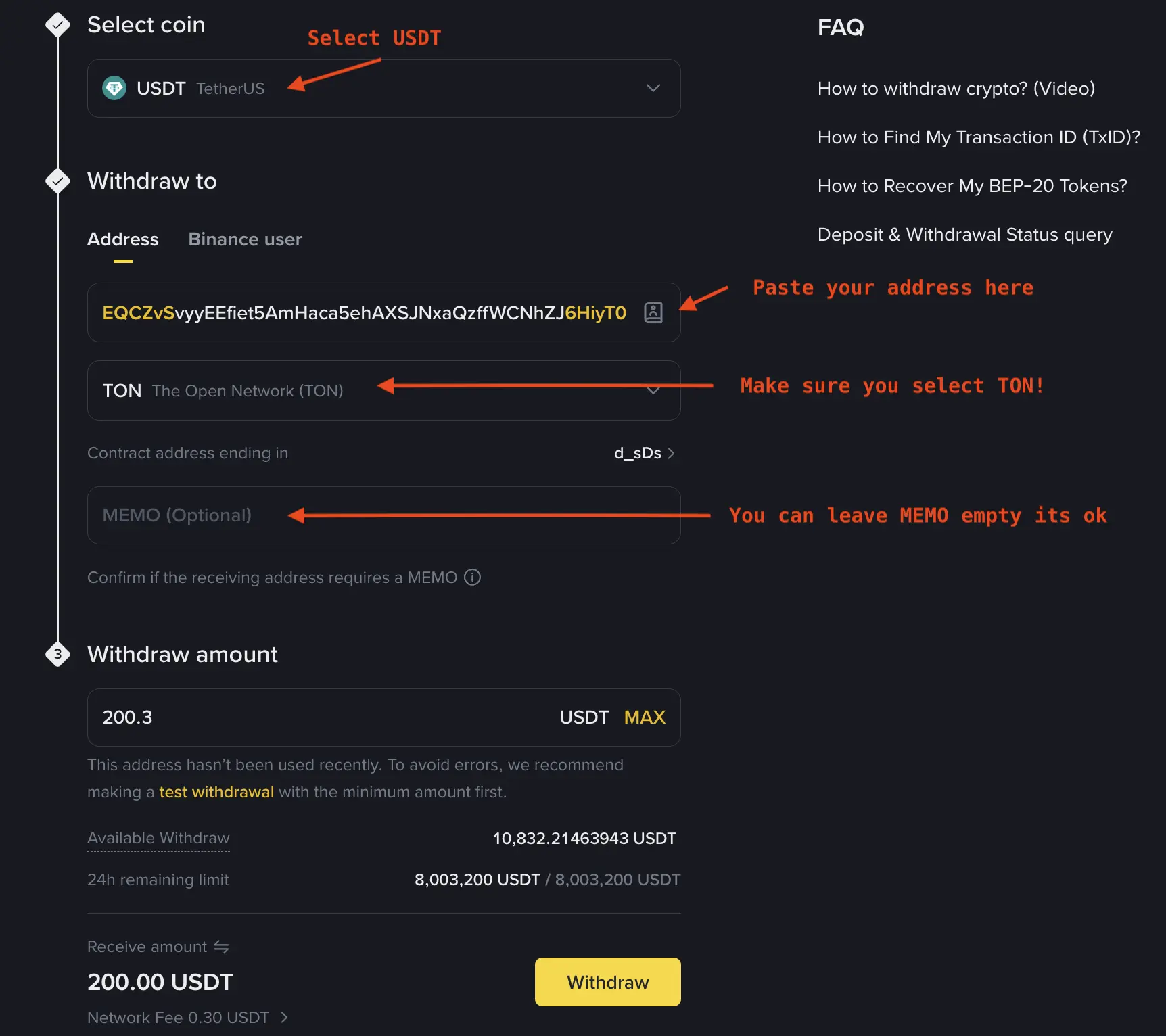 CCoT profile dropdown